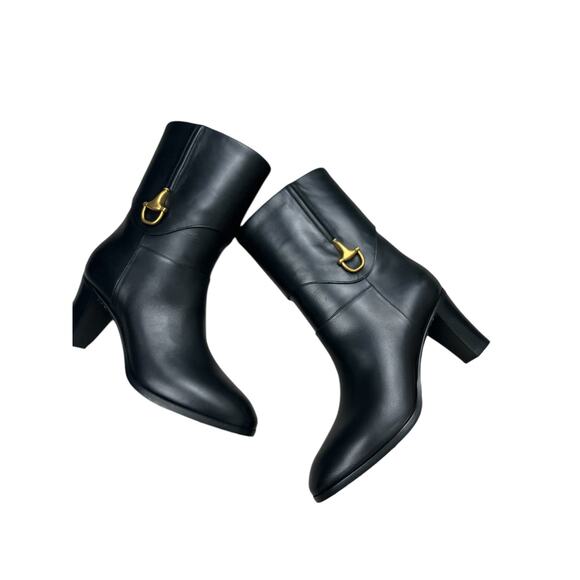 Gucci Elizabeth Half Horsebit ankle boots Black size 37 - Picture 3 of 10